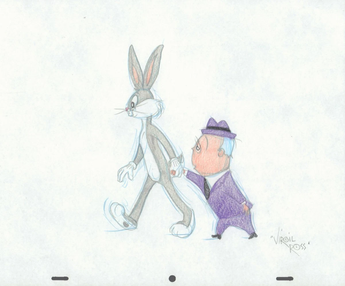Virgil Ross Bugs Bunny With Rocky And Mugsy Drawing, 52 OFF