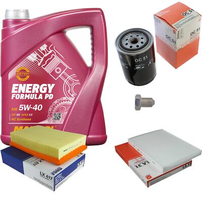 MAHLE Inspektionspaket 5 L MANNOL Formula 5W-40 für VW Caddy II Kasten 1.9 SDI