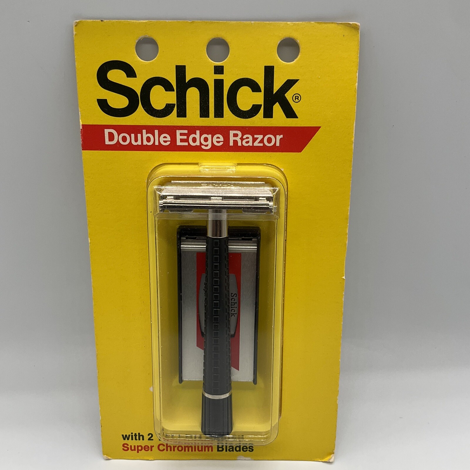 Vintage NOS Schick Double Edge Razor W/2 Teflon Coated Super Chromium