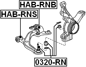Rear Arm Bushing Front Arm Febest HAB-RNB Oem 51350-SMA-030 - Image 2 of 3
