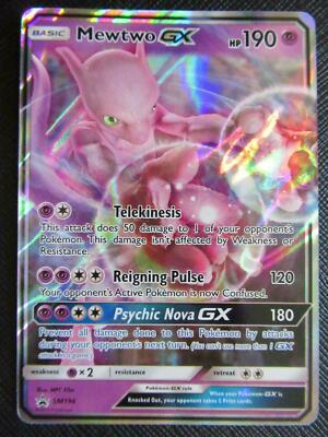 ULTRA RARE Mewtwo GX (Detective Pikachu Promo) SM196 Pokemon Black