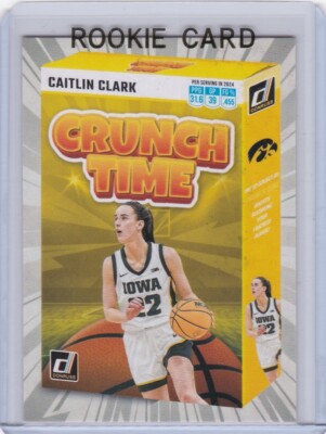 CAITLIN CLARK ROOKIE CARD Iowa Basketball RC WNBA Fever 2024 PANINI CRUCH TIME!