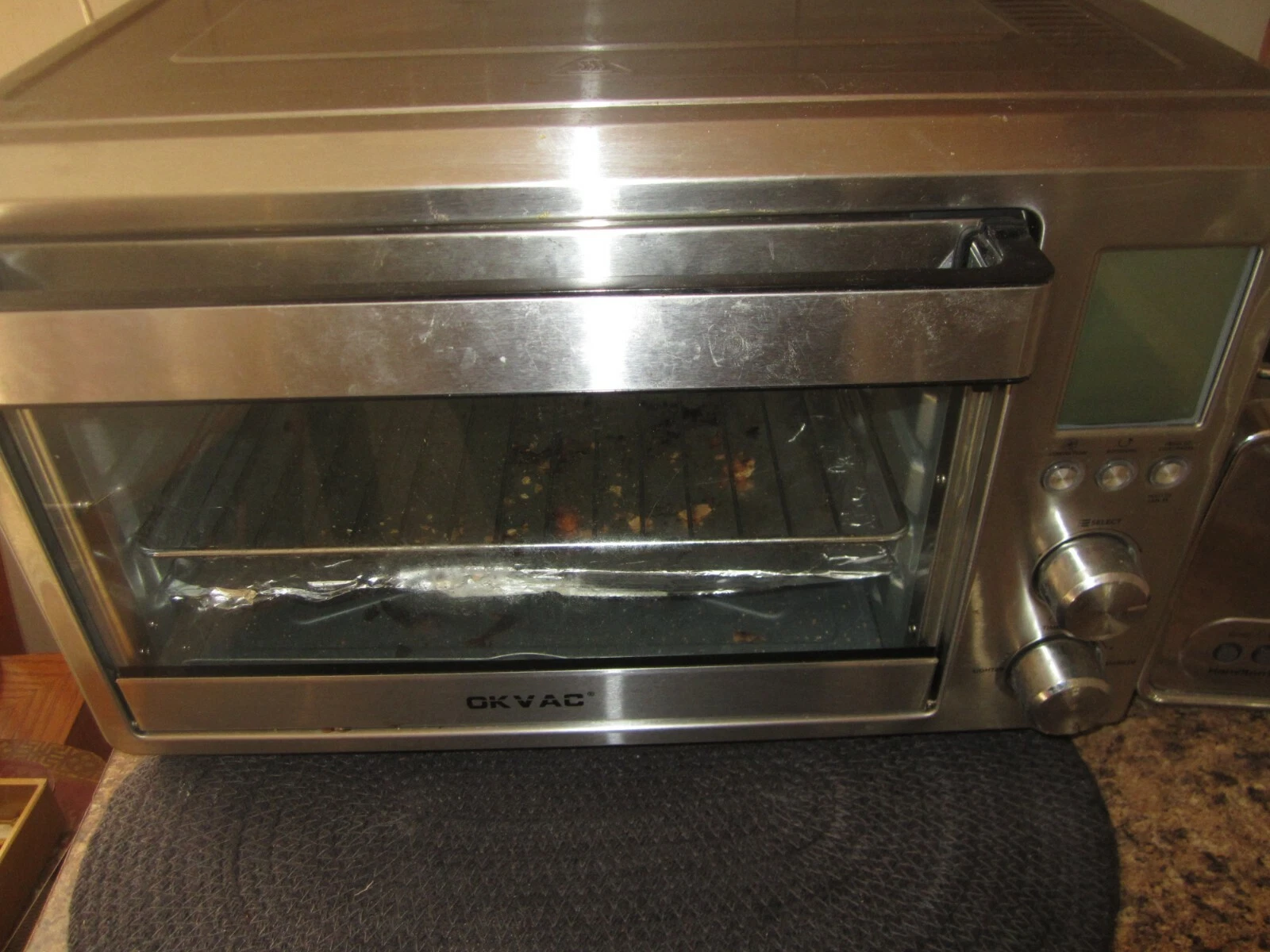 OKVAC Toaster Oven Convection Toaster Oven with LCD Display and 4 Heating Elemen