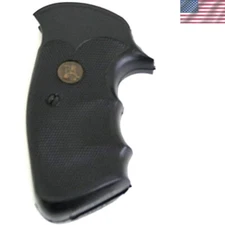 Enhanced Grip for Smith & Wesson Revolvers: Pachmayr SK-G Gripper in Black