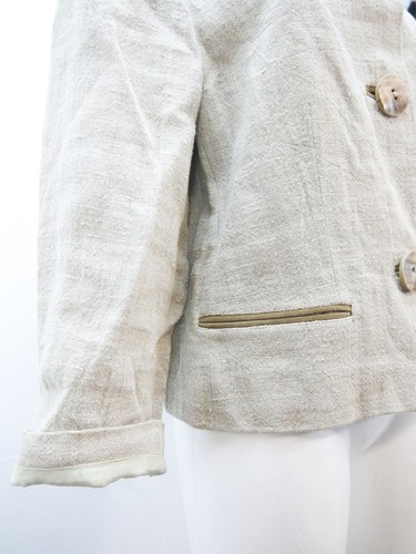 by h.moser Salzburg beige faszinierende Damen Leinen Trachtenjacke Gr.44 - Bild 4 von 7