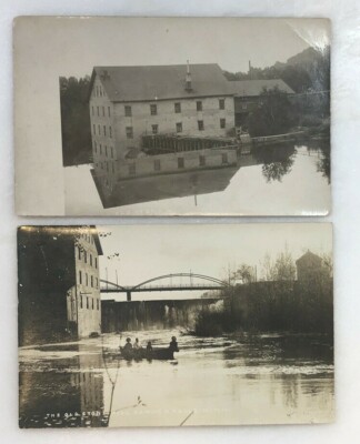 c 1910 CANNON FALLS Minnesota Old Stone FLOUR MILL Real PHOTO Postcard RPPC