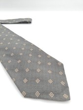      Robert Talbott Studio Men's Silk Tie Made In USA 56x3 7/8 Olive Geometric