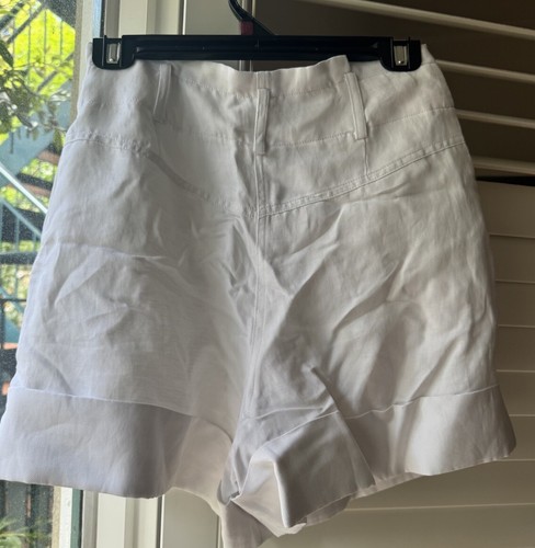 Witchery White Linen Blend Shorts Size 6 Brand New S XS - Picture 10 of 14