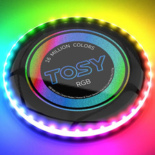 Flying Disc-16 Million Color RGB/36/360 LED,Smart Modes,Auto Light Up-Rechargeab
