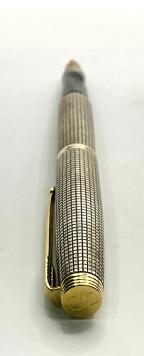 CV92 Vintage Parker 65 14k Gold Nib Sterling Silver Fountain Pen - Picture 9 of 14