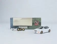 BMC 1/64 Scale Subaru Impreza WRX Type R 3-6 Gen White Diecast Car Model Toy
