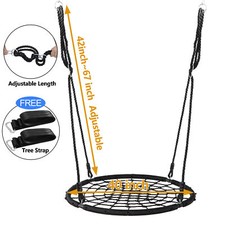 40" Spider Web Tree Net Swing 100 Safe Nylon Rope Max 600 LBs EZ Setup for Kids