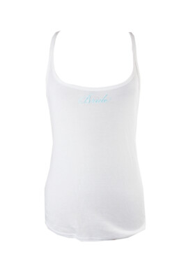 Linea Donatella Elfenbein Spitze Inset Racerback Braut Tank S