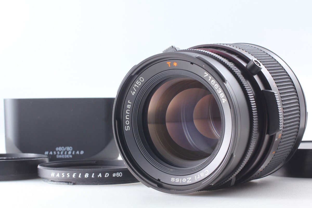 Carl Zeiss Sonnar 4/150 T*レンズ／フィルタ、キャップ付 MINT w/Hood Filter] Hasselblad Carl Zeiss T* Sonnar 150mm F4