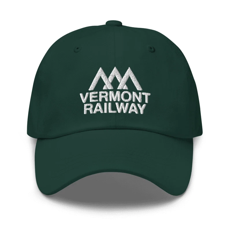 Vermont Railway Logo Inspired Adjustable Embroidered Classic Dad Hat