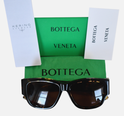 NEW BOTTEGA VENETA BV1026S 002 TORTOISE OVERSIZED Women's