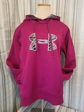 Under Armour Storm Womens Size Medium Pull Over Hoodie Purple/Pink Logo Sweater