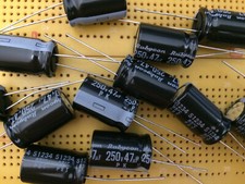 250V 2.2uF 4.7uF 22uF 33uF 47uF Aluminium Electrolytic Capacitors Multi Qty