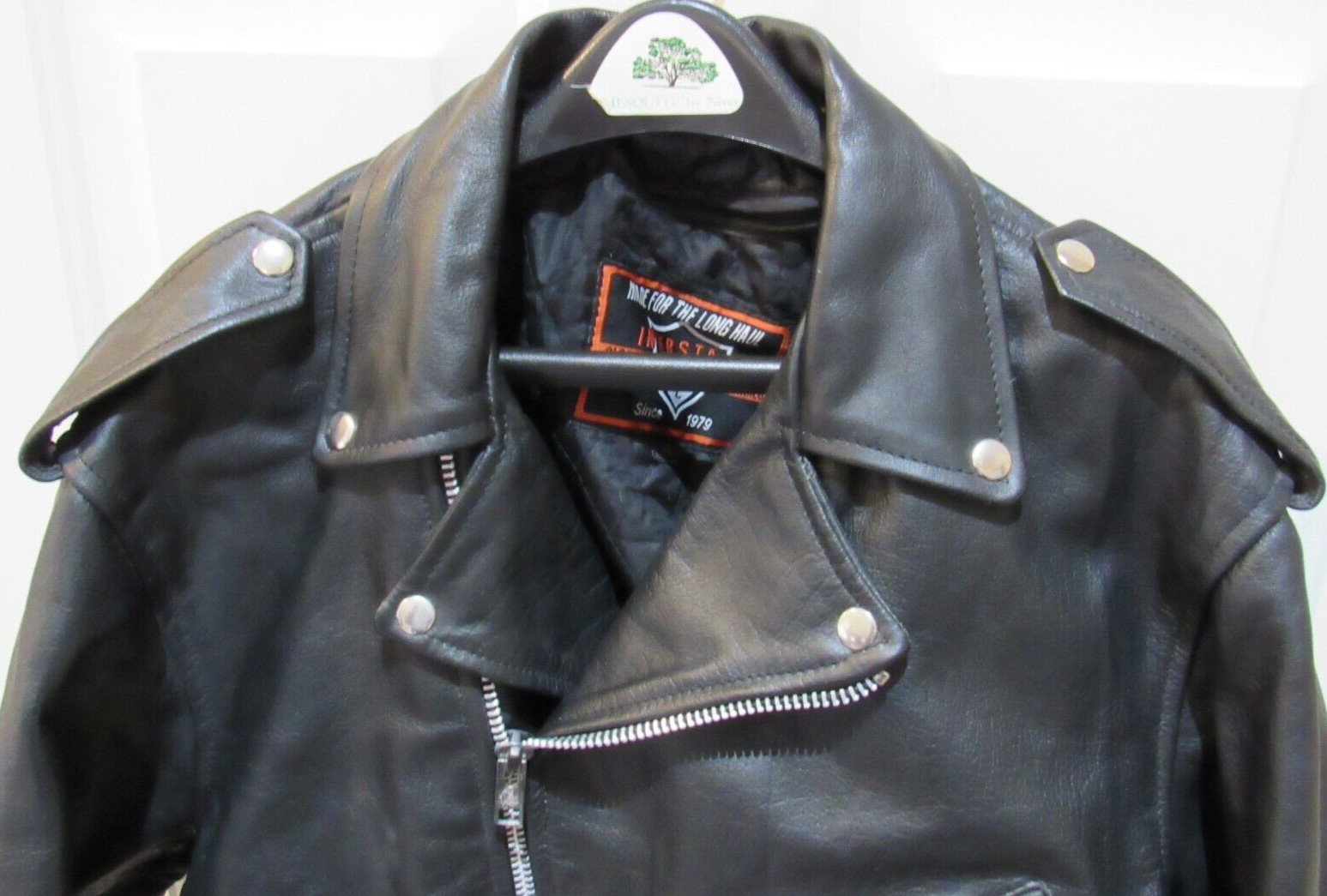Interstate Leather Motorcycle Jacket w/ Liner Bla… - image 2