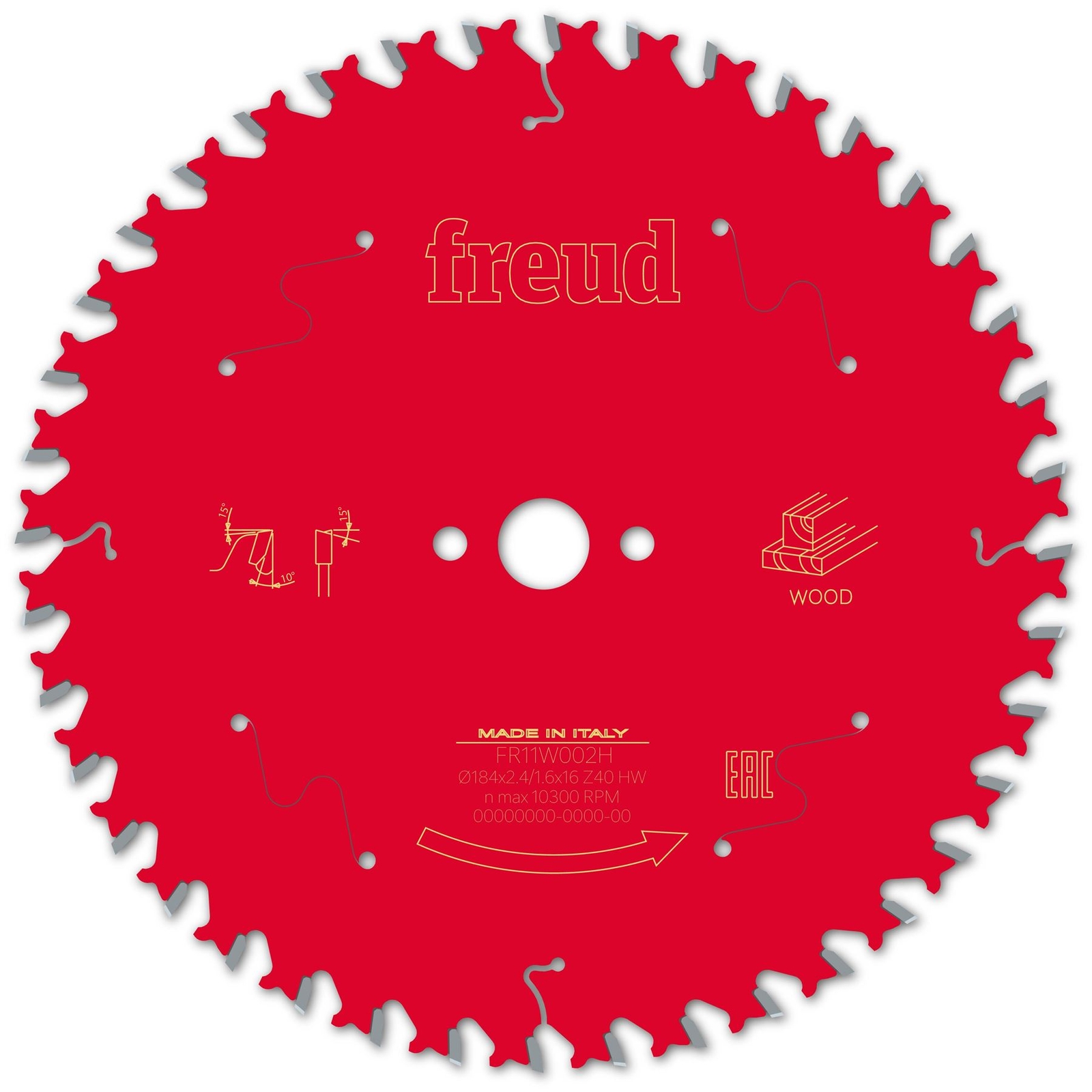 Freud F03FS09704 Wood Circular Saw Blade 184mm x 16mm x 2.4mm x 40T