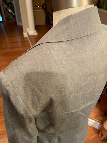 Blazer Worthington grigio con un bottone foderato centrale nuovo con etichetta taglia 12 4150 A - Foto 6 di 7