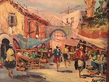 Georges Signed Framed Beautiful Impressionist Marketplace Priced to $ell