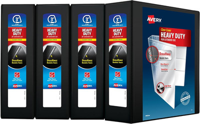 Heavy-Duty View 3 Ring Binder, 3 Inch One Touch EZD Rings, 670-Sheet Capacity, 3