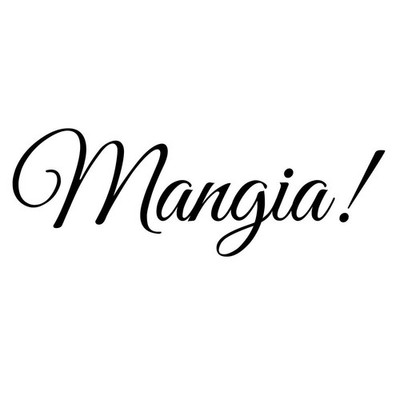 Mangia Wall Decal - Eat Kitchen Sticker - Italian Quotes Decor (7.5'' H X 22'' ...
