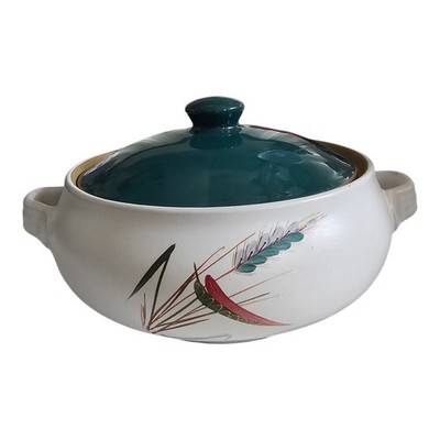 Denby Stoneware Greenwheat Covered Casserole 2 Pt. England NO Chips CLEAN