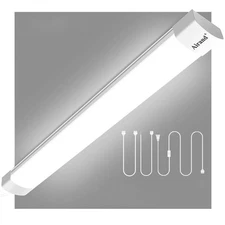 Utility LED Light Fixture 2FT 4FT Plug, Linkable 5000K Tube Light, 1800 LM, 18W