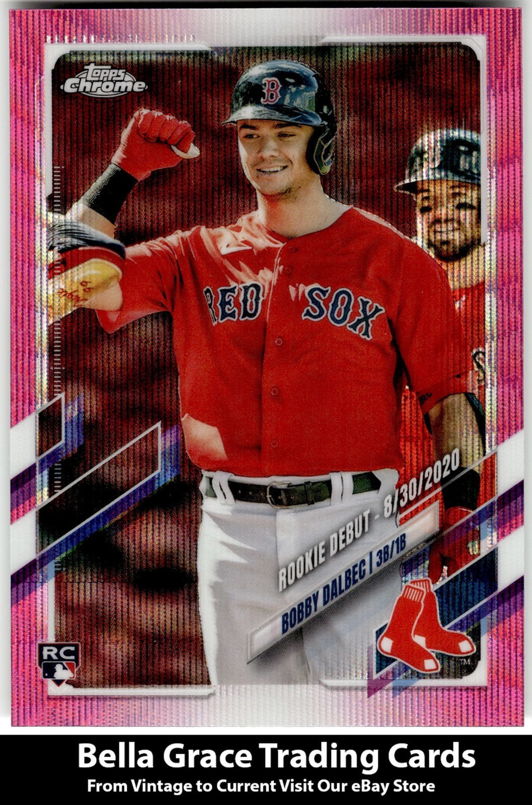 2021 Topps Chrome Update Bobby Dalbec #USC23 Boston Red Sox Pink Wave Refractor