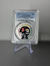 2022 Solomon Isl. 1/2 Dollar Qatar FIFA World Cup PCGS MS68 Top Pop 1/0 Ghana