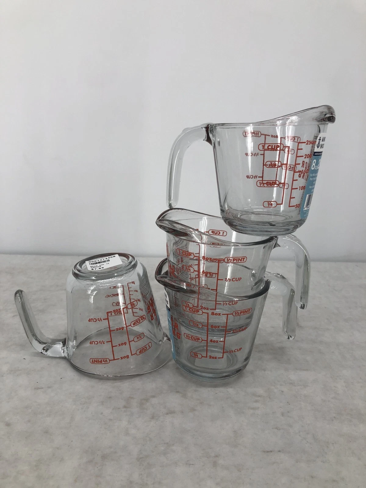 Anchor Hocking Glass Measuring Cup (4 Pack) -New