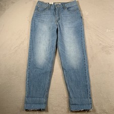 Levis Premium Mom Jeans Womens 30 Blue Denim High Rise Tapered Leg Ladies NEW