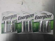 (3pack) 2 x Energizer NH35BP-2 C 2200 mAh Rechargeable Batteries