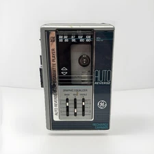 GE 3-5477A Portable Cassette Player Walkman AM/FM Graphic EQ Auto Rev (NO COVER)