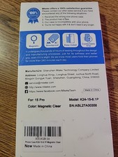 iPhone 15 Pro Max Shockproof Case - Clear Mke...