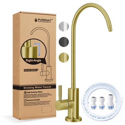 Drinking Water Faucet - Long Thread Stem Filtered Water Tap for Thick Countertop