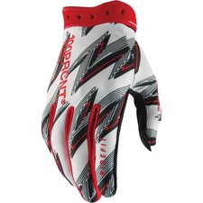 100% Ridefit 2 Gloves - White/Red - Large 100...