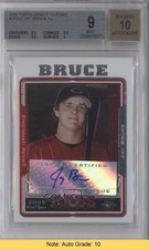 2005 Topps Chrome Update & Highlights Jay Bruce #UH222 BGS 9 MINT Auto READ 2e6