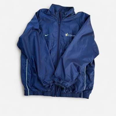Vintage Y2K Rare Nike Team Cypress College Basketball Windbreaker Size XL Navy