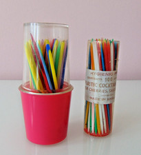 Retro Vintage Hygienic Pack Plastic Cocktail Sticks - great for picky bits!!
