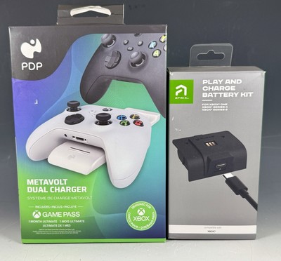 Xbox Controller Charger PDP Metavolt Dual Charger & Atrix Play And Charge Battey