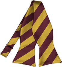 Striped Self-Tie Bow Tie