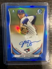 2014 1ST Bowman Chrome Auto Draft Jeff Hoffman Blue Refractor /150 Autograph RC