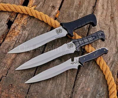 Resident Evil 4 Knifes Leon Kennedy and Jack Krauser knives With Sheath 3 Knife.