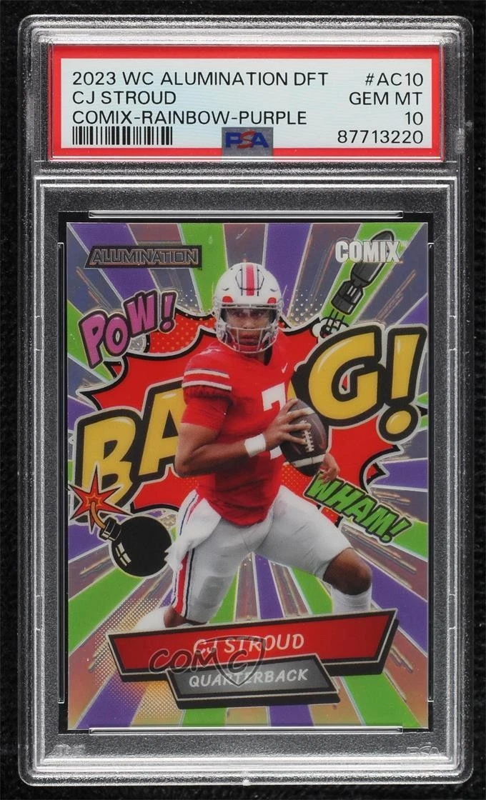 CJ Stroud Wild Card Alumination Draft Comix #AC10 Rainbow-Purple