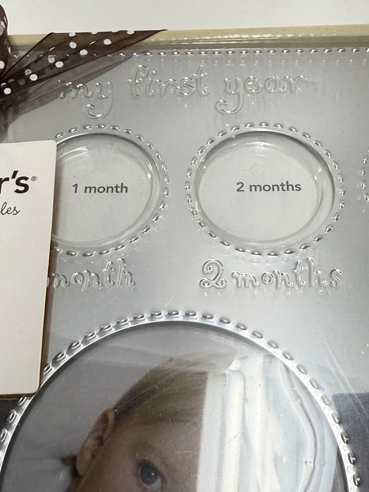 Carter's Little Giftables My First Year Baby Photo Frame Silver Keepsake Gift Bo - Image 4 of 4