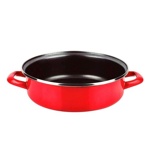 plat rond rouge sgné CF pour Carlos Fernandez à Ax