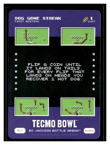 2026 Bo Jackson Battle Arena Tecmo Dog Gone Streak SSP #PL7